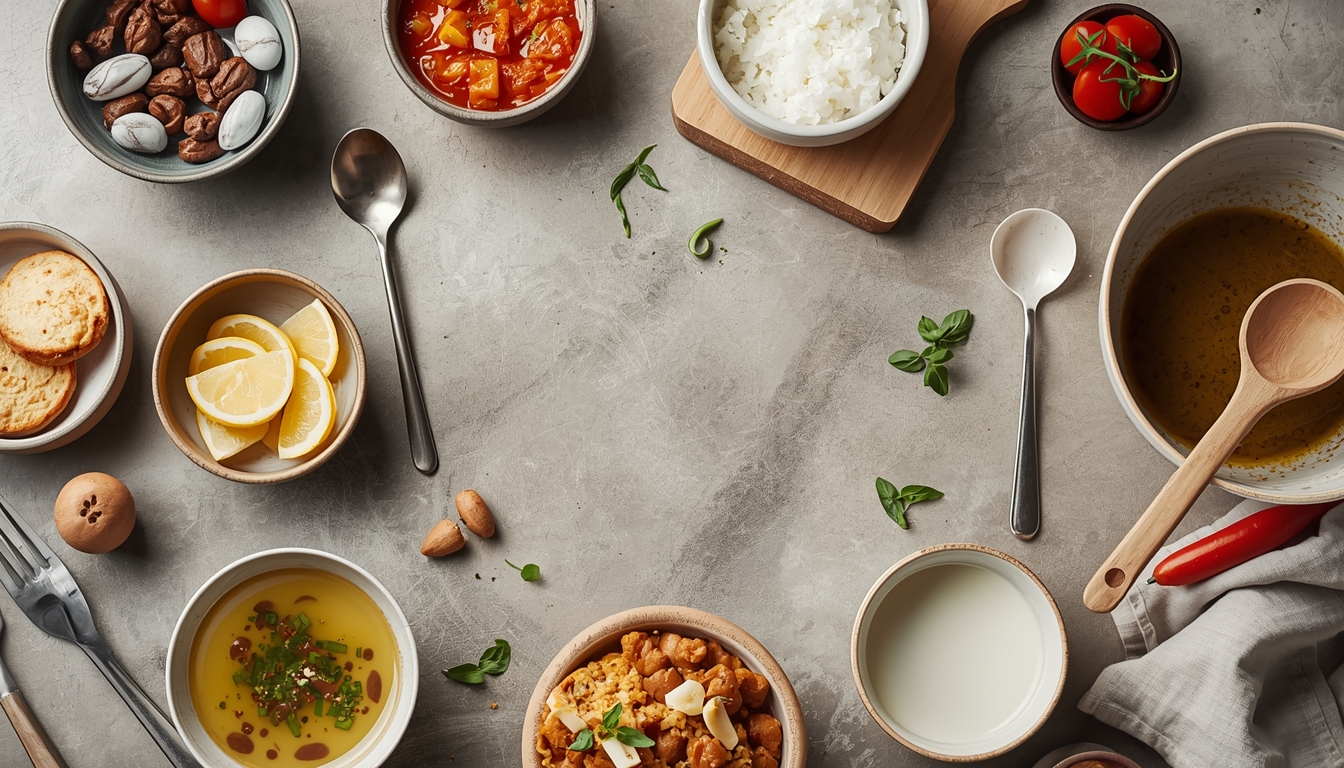 FlexiNourish spread of bowls and utensils at Ploxarelzak